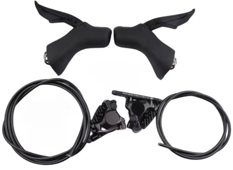 DGOINGPI Fahrrad Trommelbremse 105 R7170 2x12 Geschwindigkeit BR-R7170 ST-R7170 Hydraulische Scheibenbremssattel Dual Control Hebel Für Rennrad Teile Fahrrad Trommelbremsensatz(R7170 with K05S Pads)