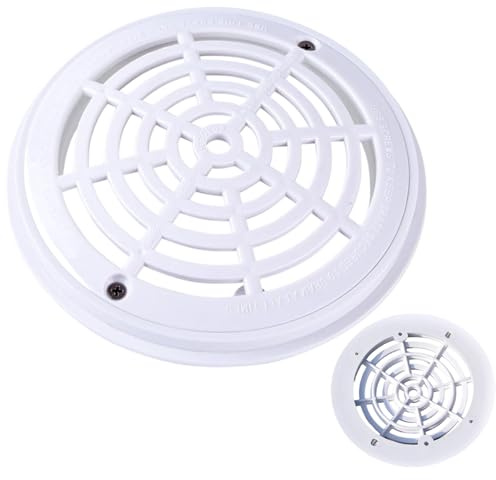 Cubierta de Drenaje de Piscina, antiobstrucción, Cubierta de Drenaje de ABS Desmontable, Piezas de de Salida de Agua de Repuesto para Accesorios de Piscina, Blanco