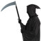 Grim Reaper Scythe - Pack of 1-28/70cm Long 3-Piece Plastic Scythe - Spooky Halloween Fancy Dress Accessory