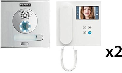 FERMAX Kit Vídeo Veo DUOX Plus 1L con 2 Monitores (2 Hilos)