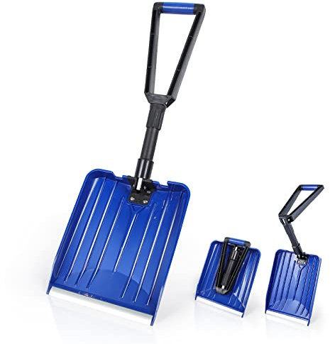 ORIENTOOLS Pala da valanga Pala da neve Pala di emergenza pieghevole con impugnatura a D e portatile in alluminio resistente per giardinaggio inverno auto campeggio all'aperto