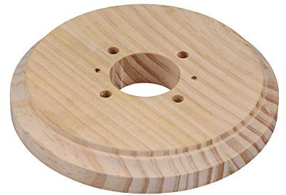 ElekTek Base per lampada in legno di pino, spessore 20 mm, diametro 134 mm