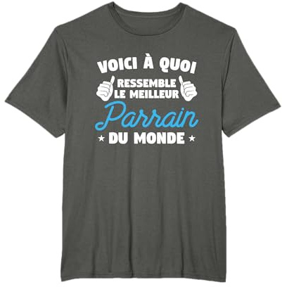 Meilleure Au Monde Idée Cadeau De Parrain Pour Un Parrain T-Shirt