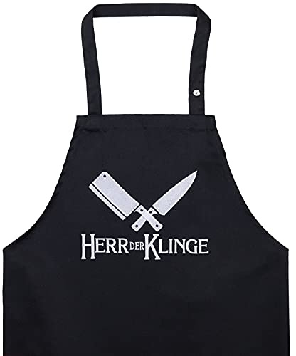 EXPRESS-STICKEREI Schürze Griller Lustig - mit Spruch lustige Kochschürze Grillschürze für Damen/Männer mit Gestickter Spruch Verstellbare Latzschürze Küchenschürze Geschenk Grillfan BBQ Vatertag