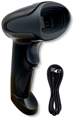 Barcode Reader 1D/2D - mit USB-Kabel für PC, Mac, Laptop, NSL5 - Tragbarer - QR-Barcode-Leser/Bildwandler (PDF417, QR, Data Matrix) - POS VALLEY