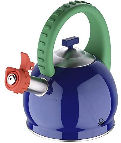 UNITED COLORS OF BENETTON. - Tetera 3 l en Acero Inoxidable Color Azul/Verde/Rojo