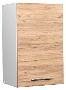 Vicco Hängeschrank Fame-Line, Goldkraft Eiche, 45 cm | 1 Tür · Soft-Close · 2 Einlegeböden · Metallgriffe · ✓ Praktischer Stauraum