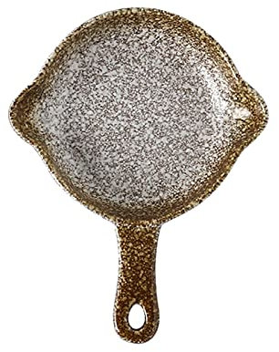 LUCBEI Lasagnera Pirofila in Ceramica Opaca con Manico, Piatti Rotondi, Piatti da Portata for Bistecca, Pasta e Insalata (Rotondi), 8,1 Pollici x 6,1 Pollici Teglie da Forno (Color : A)