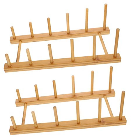 DOITOOL 2pcs Kitchen Sink Rack Dish Drainer Kitchen Plate Rack Cutlery Holder Utensil Organizers