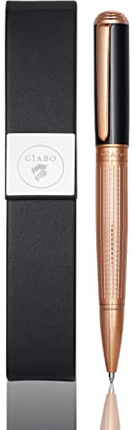 Gíabo Kasai│Luxus Kugelschreiber in Rosegold│Kugelschreiber mit Gravur│Edler Kuli mit Klavierlack und einer Anti Rutsch Struktur