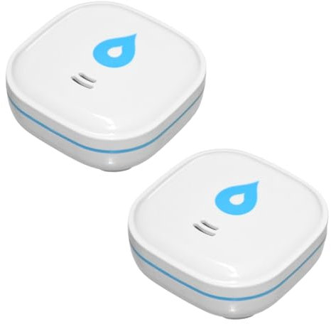 Summit Digital 2er Set GS153 Wassermelder mit Batterie 60x60x24,2 mm | Wassersensor mit 85dB Alarm | Wasseralarm Melder für Keller, Küche & Bad | batteriebetrieben, bis zu 10 Jahre Laufzeit