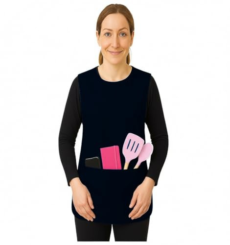 IBEX Unisex Plain Kitchen Catering Tabbard Apron, Black, S-M