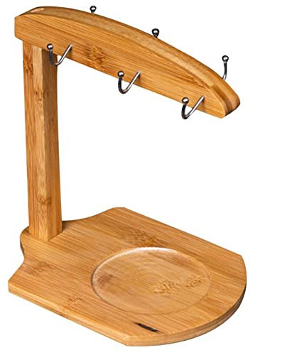 KARFRI Tassenaufbewahrungsregal aus Holz, Tassenhalter, Kaffeetassen-Organizer, Tassenaufhänger für die Dekoration zu Hause, Tassenständer