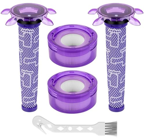 Upgraded V8 Star Pre-Filters and Post Filters for Dyson V8 Origin Animal | for Dyson V8 V7 Cordless Stick Vacuum Cleaner New Version SV10 SV25 Car+Boat vacuum cleaner # 965661-05&967478-05, 2 Pack