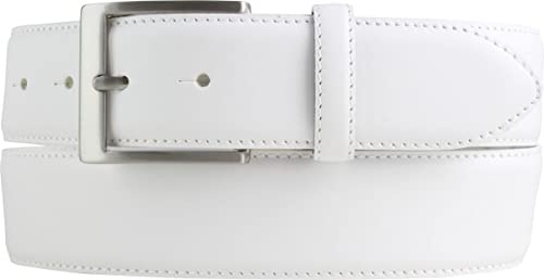 BELTINGER Hochwertiger Jeansgürtel aus Vollrindleder 4,0 cm | Bombierter Ledergürtel Herren 40mm | Jeans-Gürtel mit Edelstahl-Gürtelschnalle made in Italy