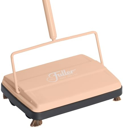 Fuller Brush 17073 Teppich- und Bodenkehrer, Mini-Stick-Reiniger für Hartholzoberflächen, Holzböden, Laminatfliesen, klein und tragbar, reinigt Tierhaare, elektrostatisch und leise, Pfirsich