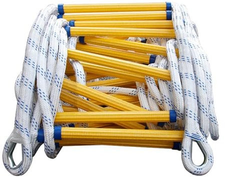 Schwer Entflammbare Sicherheits,10M Feuerfeste Rettungsleiter,Mit 2 Karabiner, Feuerfest Sicherheitsleiter, Balkon Rettungsleiter, Wiederverwendbar Feuerleitern, Kompakt Und Tragbar(33FT/10M)