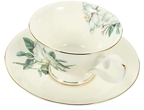 Alipis Juego de Taza Durabilidad y Practicidad de Cerámica Verde de Té Decorativa con Platillo para Bebidas Calientes en Casa o Hotel
