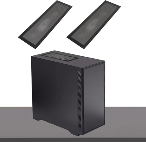 2st Magnetisk Fläkt Dammfilter PC, Magnetiskt Dammfilter PVC-nät, Magnetram Datorfläkt Grillar Dammnät för Datorkylare Fläkt PSU 4.72x14.17in/120x360mm (Svart)