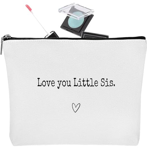 Best Sister Ever Trousse de toilette Sister Ever Large Organisateur Cadeau sœur | Trousse hygiénique pour voyage et articles de toilette pour accessoires Shampooing, Love You Little Sis, se