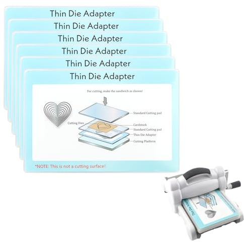 OTCRAFT 6 Stück 22,9 x 15,2 cm Standard-Adapter-Pad für Sizzix Big Shot Maschine, dünner Stanzadapter für Stanzmaschine, Schneidpads, Unterlegscheibe, um ein Sandwich für die meisten Thinlits