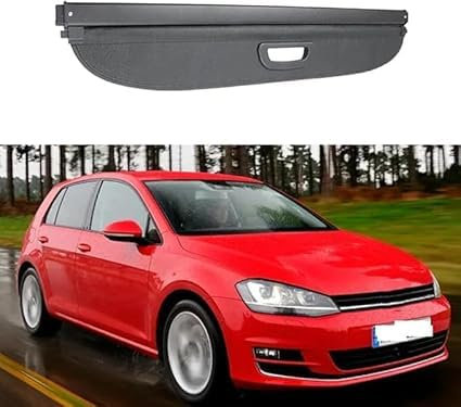 ZhanHY Einziehbarer Auto Laderaumabdeckung Rollo für VW Golf 7 Mk7 2015-2021 2019 2018 2017, Hutablage Zum Schutz Der PrivatsphäRe Cargo Cover