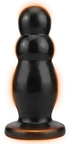AMZII 6.0 Plug Anale,Extenseur Femme Homme XXL avec 3 Perles Anales Sex Toys Anals,Gode XXL Enorme Godemichets Gode Ventouse,Godes Plugs Anals Plug Anal Butt Plug Femme Débutante (Noir)