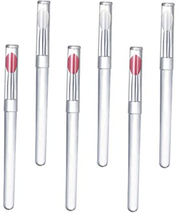 Happyyami 6stücke Teiliges Lippenstift Mit Deckel Tragbare Staubdichte Lippenbürste Für Präzises Makeup Für Lippencreme Und Lippenpflege Für Unterwegs