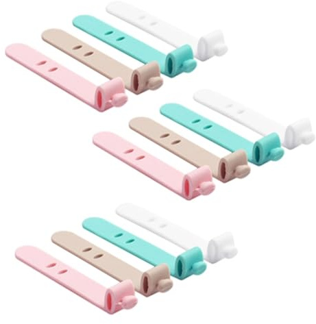 DIYEAH 12 pezzi Organizzatore Cavi in Silicone Flessibile Avvolgicavo Auricolari per Casa e Ufficio Gestione Cavi Auricolari e Accessori Mix Colori