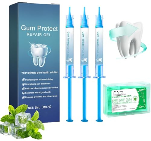Gel di riparazione gengive, sollievo dalle gengive, pulizia e sbiancamento dei denti, pulizia profonda delle gengive, gel per alleviare le gengive, 3 pezzi