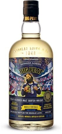 Big Peat World Football Edition Islay Blended Malt Scotch Whisky – Limited Edition (1 of Only 450 Bottles), Peated Smoky Whisky, Non-Chill-Filtered, Natural Colour, 48% ABV (70cl)