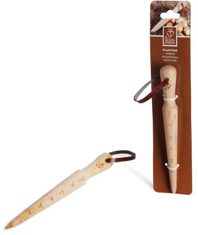 Esschert Design Pflanzholz, Blumenzwiebelsetzer aus Holz, ca. 2,9 cm x 2,9 cm x 25,9 cm