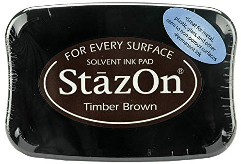 Imagine Crafts StazOn Solvent Ink Pad-Timber Brown