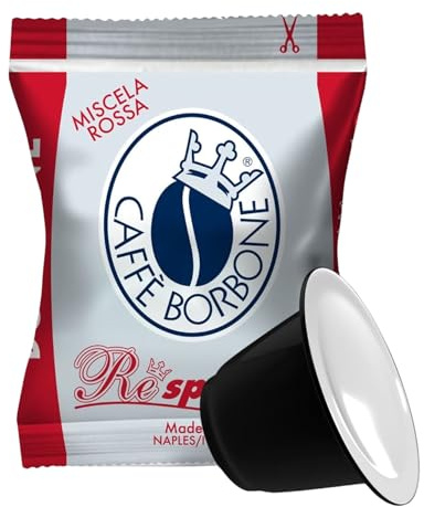 Caffè Borbone Respresso, Miscela Rossa - 500 Capsule - Compatibili con le Macchine ad uso domestico Nespresso®* (5 confezioni da 100)