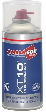 Ambro-Sol - S162 Spray Lubrificante Sbloccante Multiuso XT10 con Valvola Erogatrice a 360°, Bomboletta Spray in Banda Stagnata 100% Riciclabile all'Infinito da 100 ml