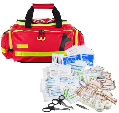 TMS PRO SHOP Erste Hilfe Tasche First Responder PROFI, mit Rettungsdienstfüllung DIN 14142 aus Kunststoff, Art.-Nr. 41018 | Erste Hilfe Tasche | Sanitätstasche | Notfalltasche