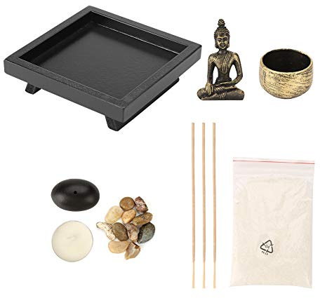 Kerzenhalter für Buddhismus und Zen Garten – Bronze Buddha Dekoration für Meditation und Räucherstäbchenhalter