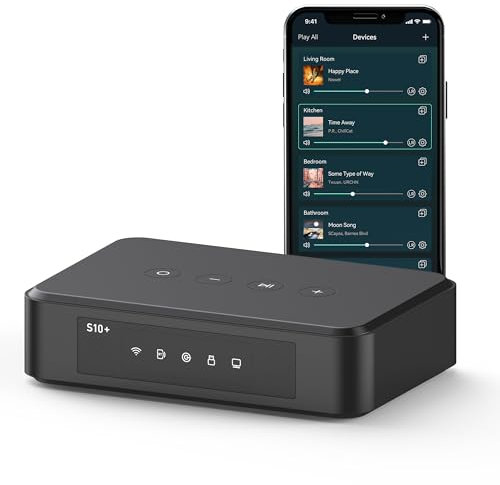 Arylic S10 WiFi et Bluetooth 5.0 Audio, récepteur de Musique stéréo sans Fil multiroom/multizone avec AirPlay Spotify Connect et télécommande pour Haut-parleurs de Bricolage - Up2Stream