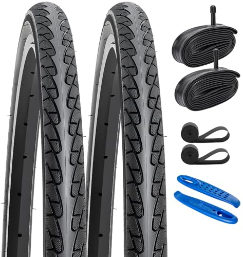 YunSCM 2Pcs Faltbarer 26 Zoll Reifen 26x 1 3/8 Mantel 37-590 kompatibel 26x1 3/8 Rennrad/Citybike Fahrradreifen