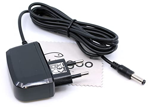 Ladegerät passend für Netgear ProSafe GS108, GS108e, GS116, GS116e, GS605, GS608, FVS318, GS105, GS105e, Printserver PS110 Netzwerk Switch Ladekabel Kabel Netzteil 1m mit mungoo Displayputztuch