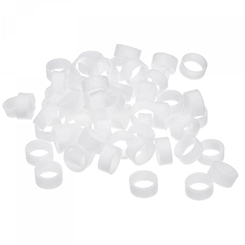 sourcing map Silikon-Gummibänder, 100 Stück, rutschfest, 10 mm Durchmesser, 1 mm dick, 5 mm Breite, für Kabelwicklung, Bündel
