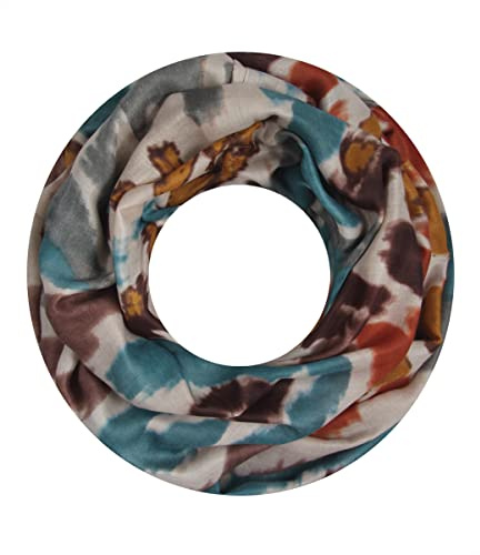Majea Damen Loop Schal Schlauchschal Halstuch (880025) (braun 8)