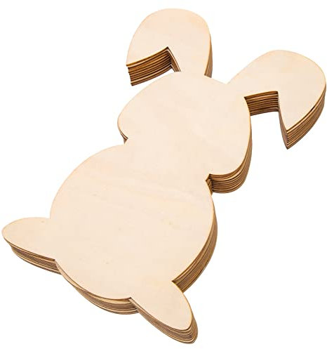 Abaodam 10stücke Osterhasen Holz Ausschnitte Holzkonfetti Ostern Hängende Dekorationen Blanko Holzscheiben Für Bemalen Und Basteln
