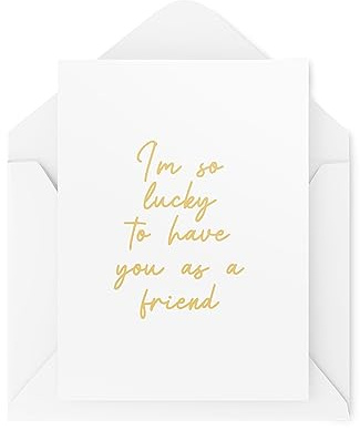 Tongue in Peach Dankeskarten – I'm So Lucky to Have You As A Friend – Dankeskarten – Karten für Freunde – Karten für Chef – Einzigartige Karten – CBH1813