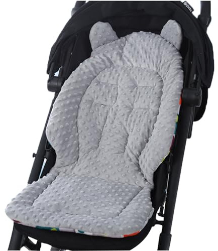 Pram Liner Baby Stroller Seat Cushion Car Seat Insert Universal Head and Body Support Cushion for Infant Newborn Baby Soft Soothing Buggy Pushchair Baby High Chair Cushion Seat Pad Reversible