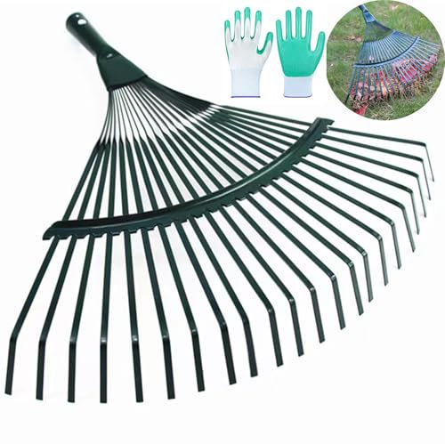 Leaf Rakes for Lawns, Garden Rake Head Replacements 22 Teeth Steel Fan Rake for Leaves, Leaf Rakes for Lawns, Yard Rake,Hand Rake Garden Tool,Rakes for Gardening