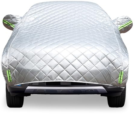 Funda para Coche, Media Cubierta De Garaje De 520x240cm Protección contra Granizo Cubierta para Parabrisas Invierno Previene La Congelación Protección contra La Nieve para SUV Y Vehículos Todoterreno