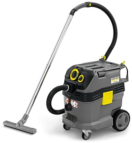 Kärcher Aspirador en seco y húmedo NT 30/1 Tact Te Basic M, Potencia: 1380 W, depósito de plástico: 30 l, Manguera de succión de 4 m, Boquilla para Suelos Secos y húmedos (300 mm), Toma del Equipo