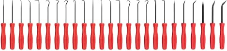 TEKTON Pick, Hook, and Mini Pry Bar Set (25-Piece) | LVR10005 | Made in USA