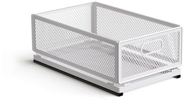 Ausziehbare Schublade KüChe, Schrankauszug Teleskopschublade, Küchenschrank Korbauszug, Kein Bohren und Nageln Erforderlich KüChenschublade (,) (Einzelschicht, 40 cm T x 24 cm B x 15,5cm H)